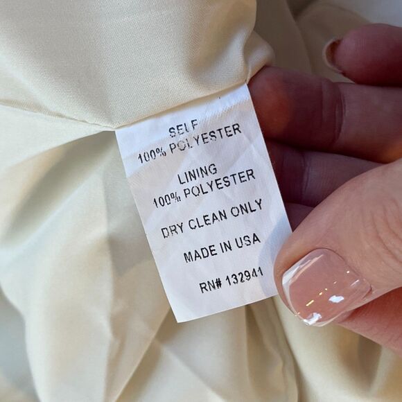 Amanda Uprichard Ivory Puff Sleeve Mini Dress Organza Puff Sleeve Small - Picture 6 of 11